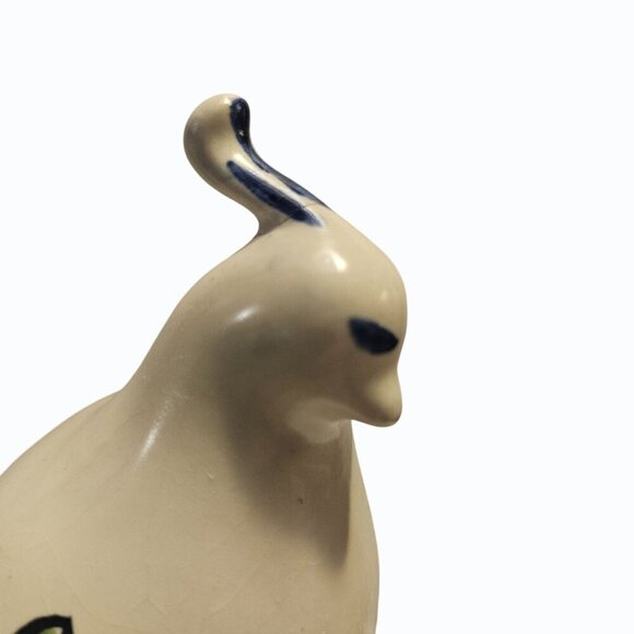 Vintage Artist Signed Dated Ceramic Pottery Bird Quail Floral - Picture 9 of 13